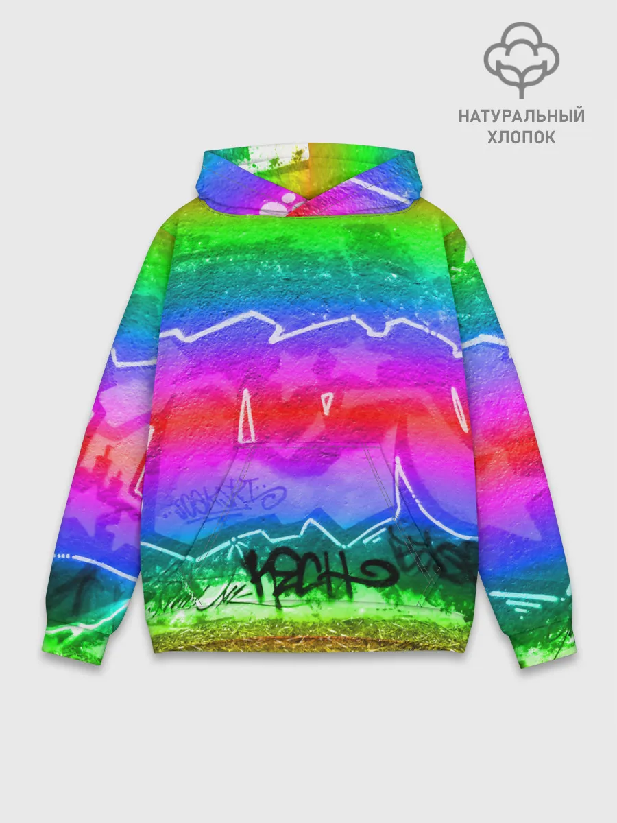 Худи мужской база хлопок / GRAFFITI NEON