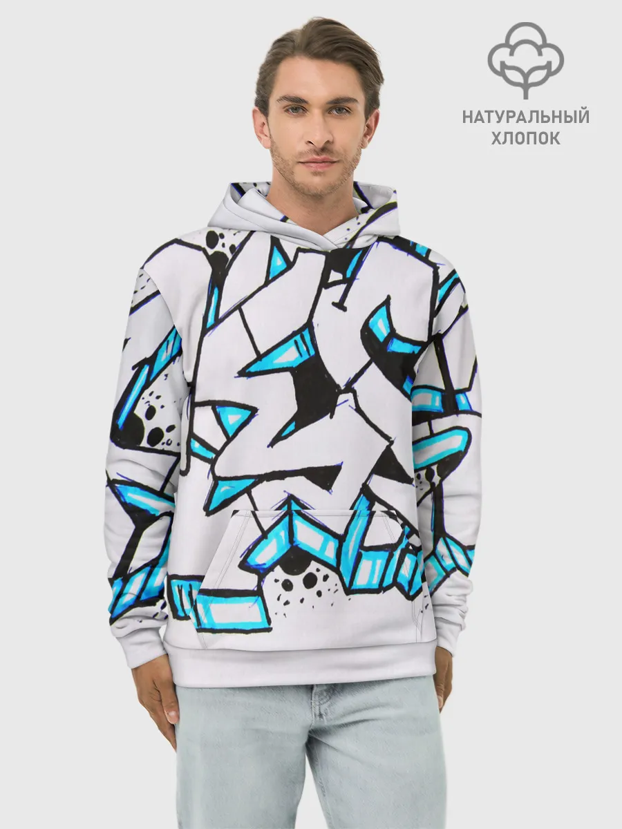 Худи мужской база хлопок / Граффити