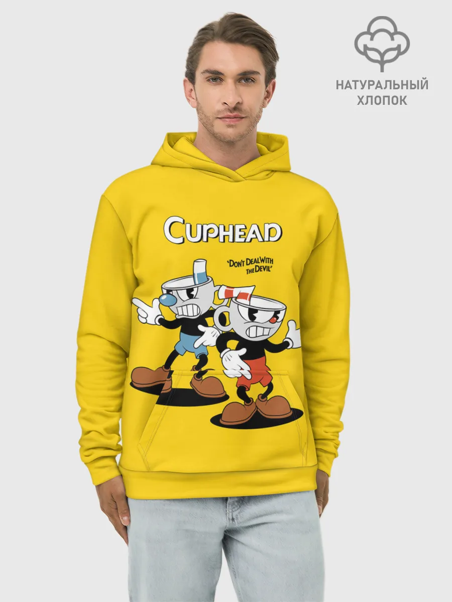 Худи мужской база хлопок / Cuphead