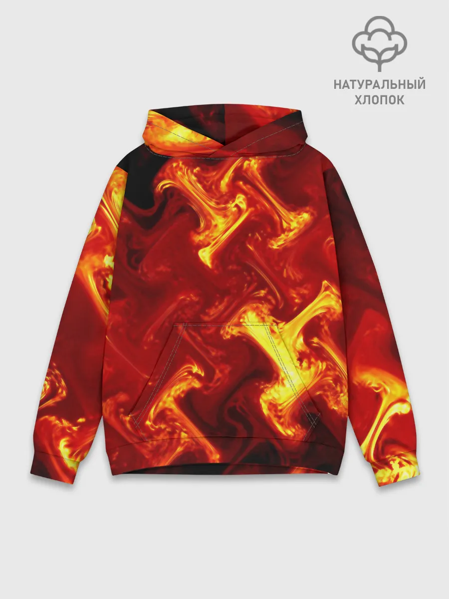 Худи мужской база хлопок / Огненная лава
