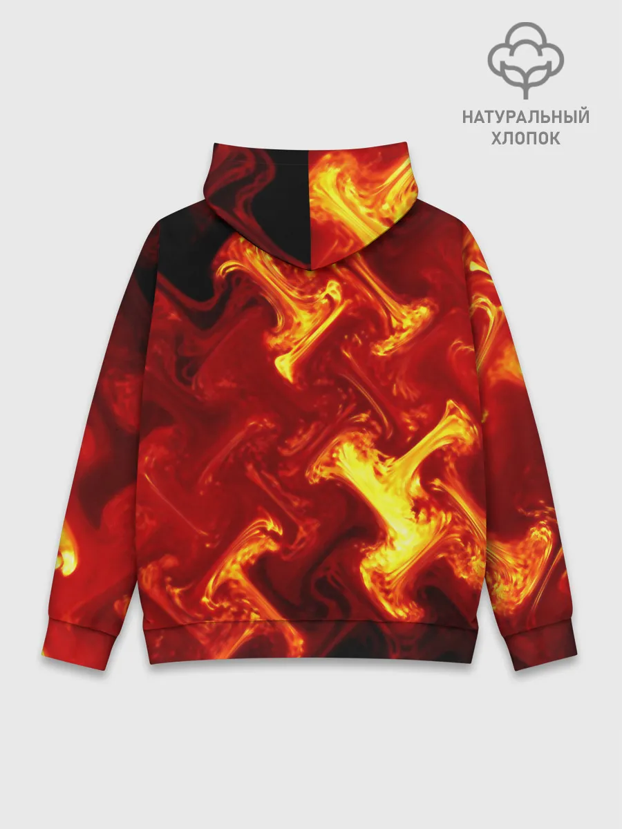 Худи мужской база хлопок / Огненная лава