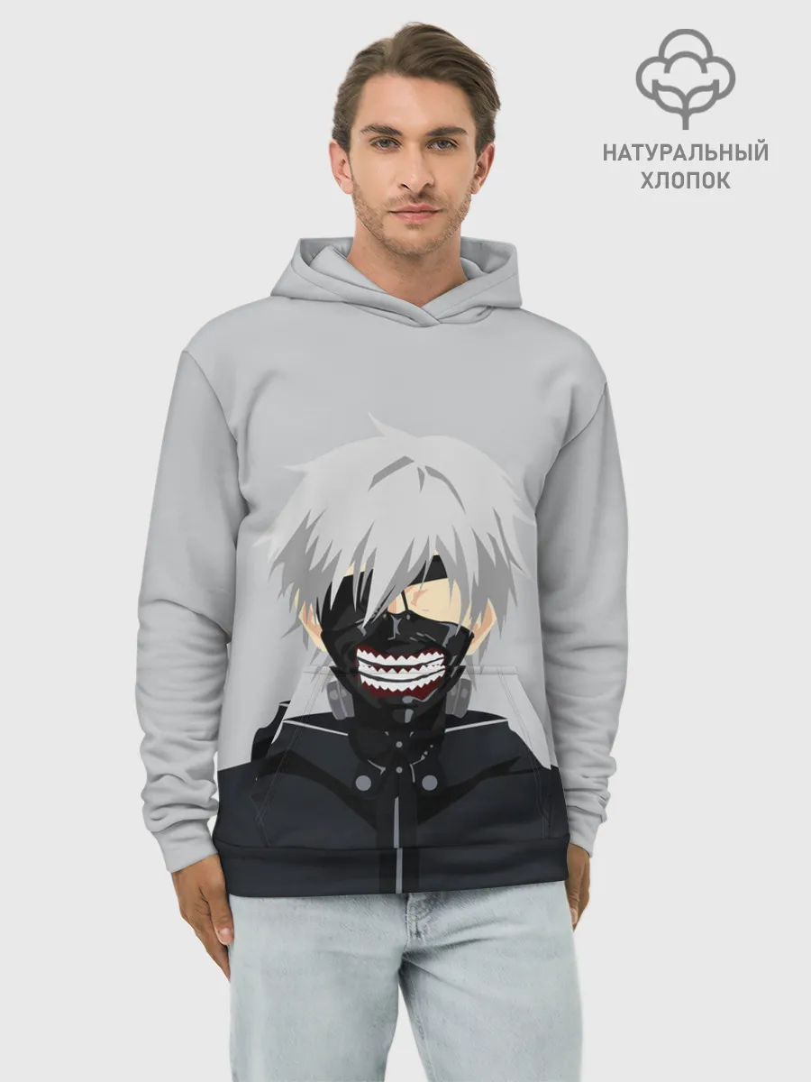 Худи мужской база хлопок / Kaneki Ken в маске