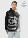 Худи мужской база хлопок / Лев царь зверей