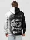 Худи мужской база хлопок / Лев царь зверей