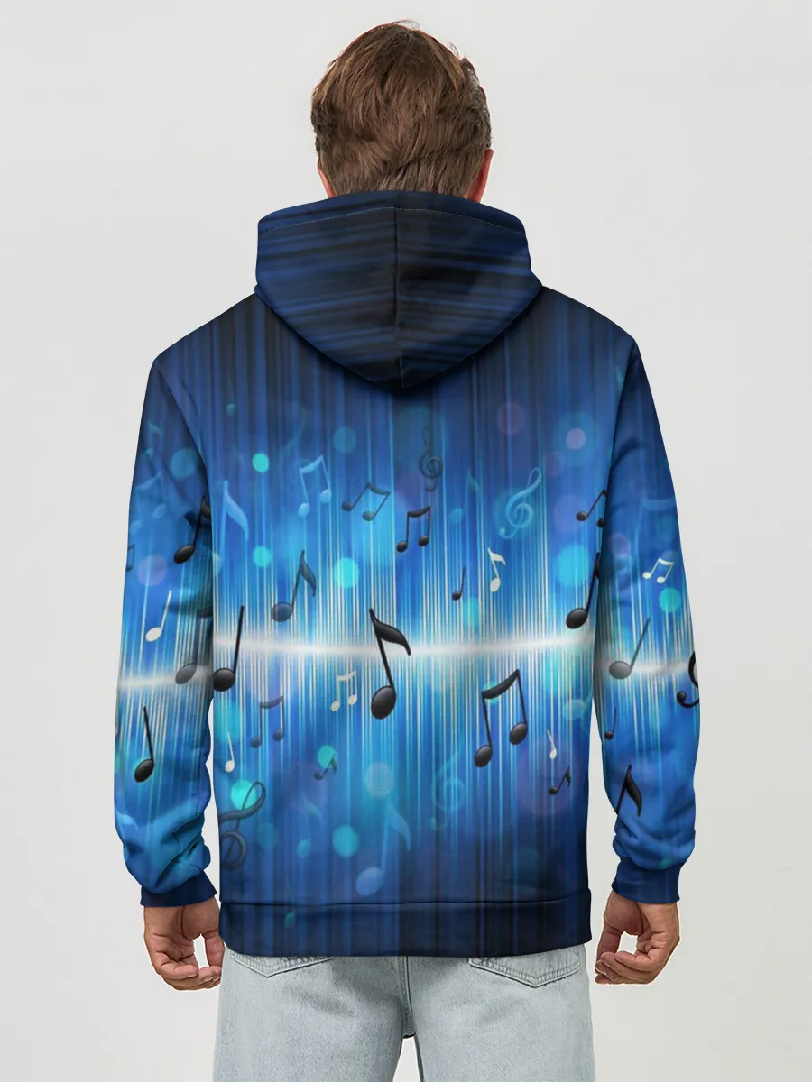 Худи мужской база хлопок / Абстракция музыка