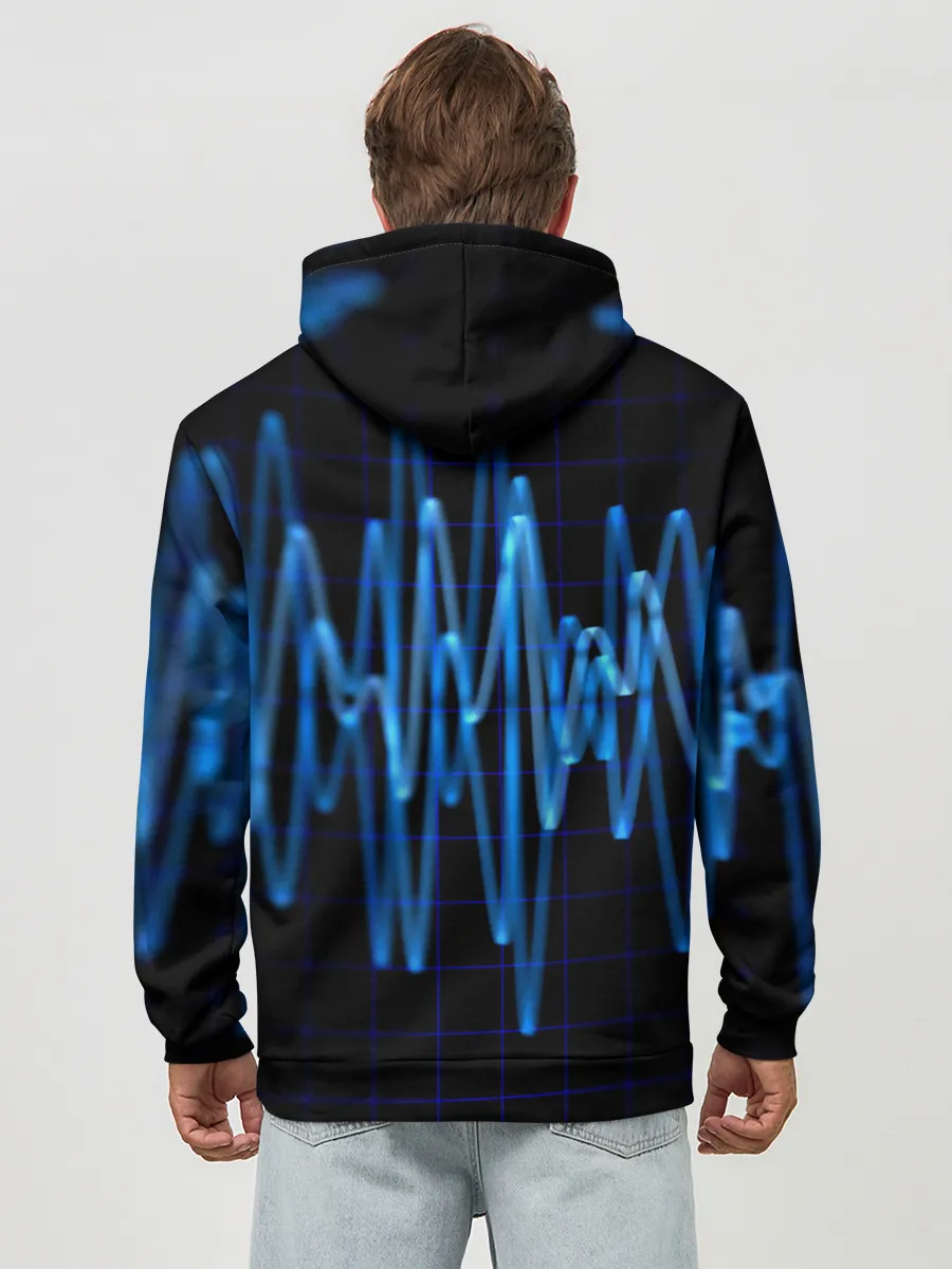 Худи мужской база хлопок / Электро стиль