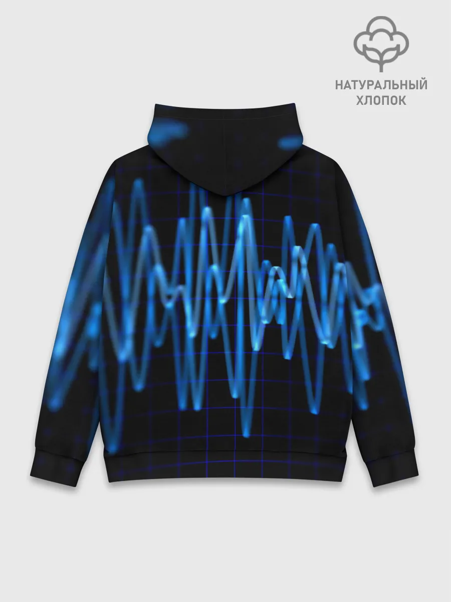 Худи мужской база хлопок / Электро стиль