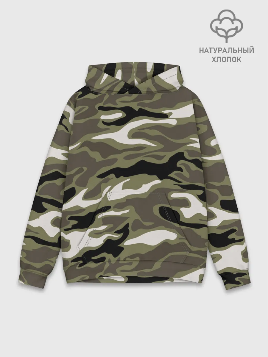 Худи мужской база хлопок / Камуфляж