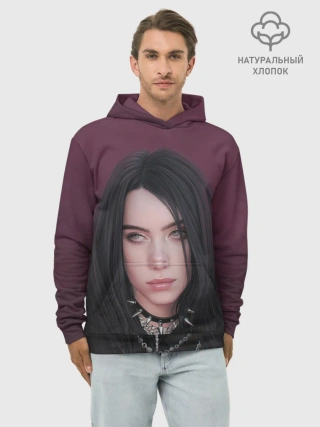 Худи мужской база хлопок / Black Eilish