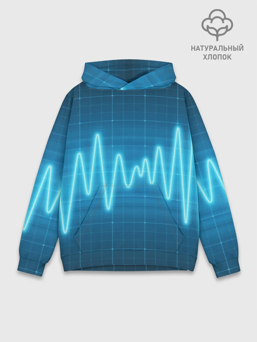Худи мужской база хлопок / music line