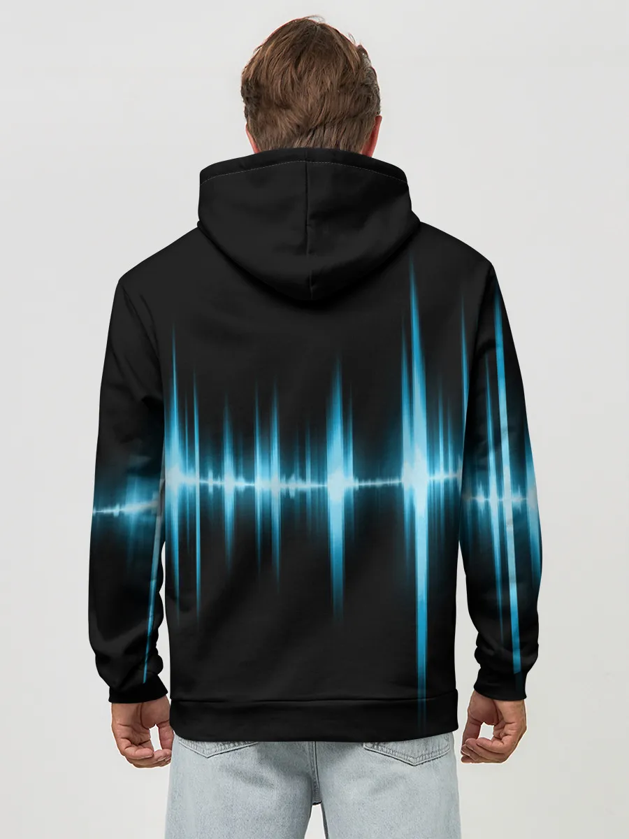 Худи мужской база хлопок / Текстура эквалайзера