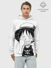 Худи мужской база хлопок / палец в носу One Piece