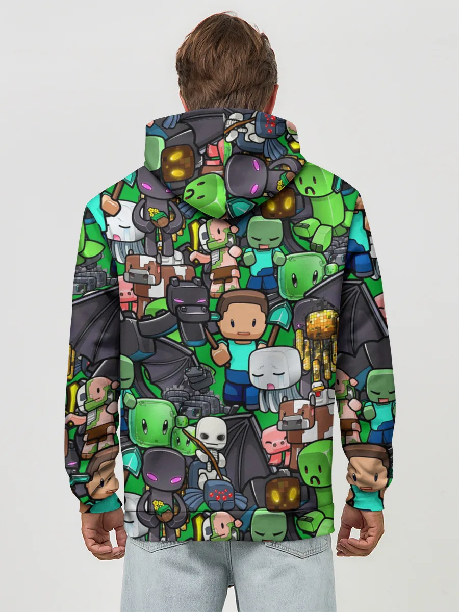 Худи мужской база хлопок / Майнкрафт