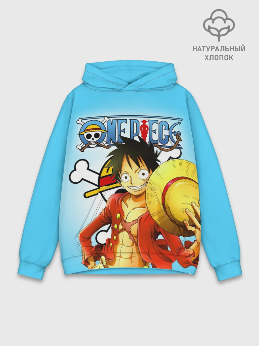 Худи мужской база хлопок / One Piece шляпа
