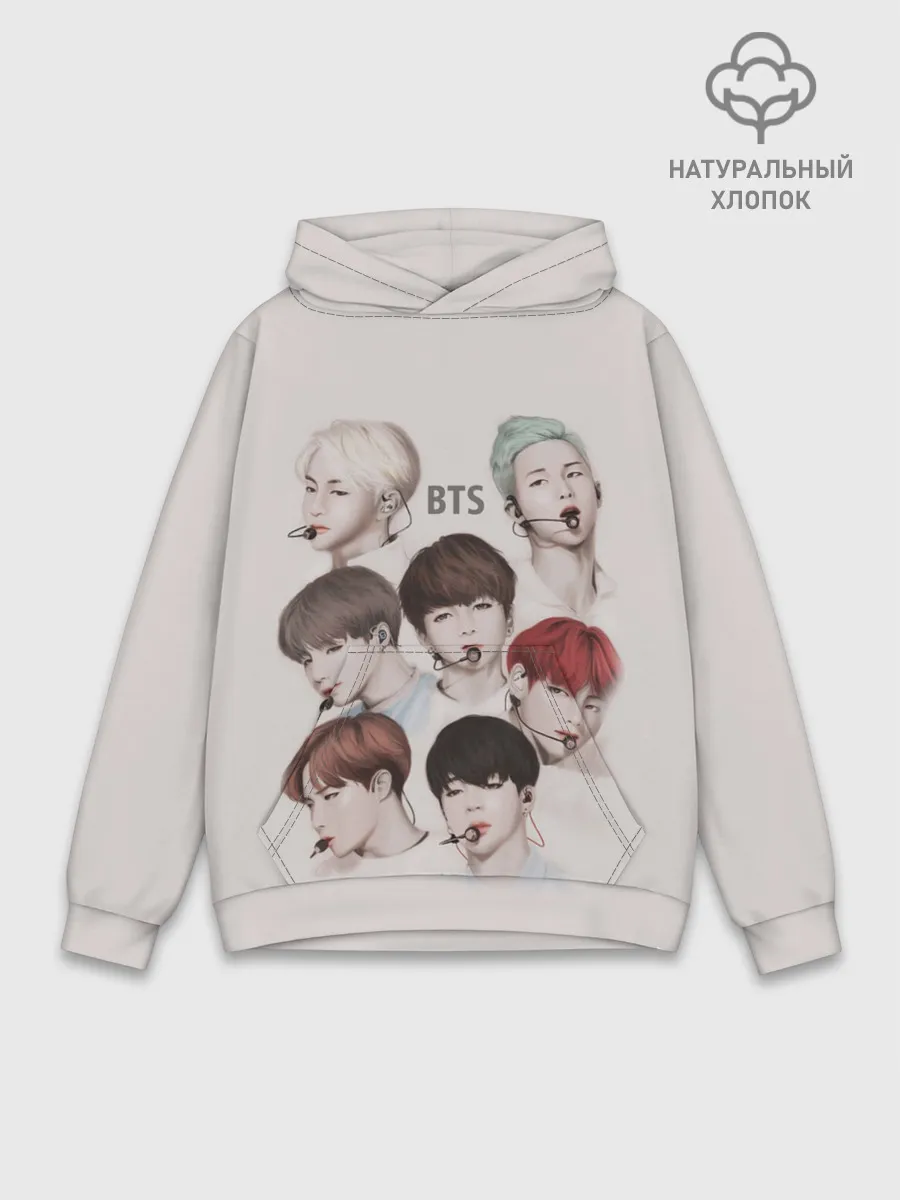 Худи мужской база хлопок / BTS