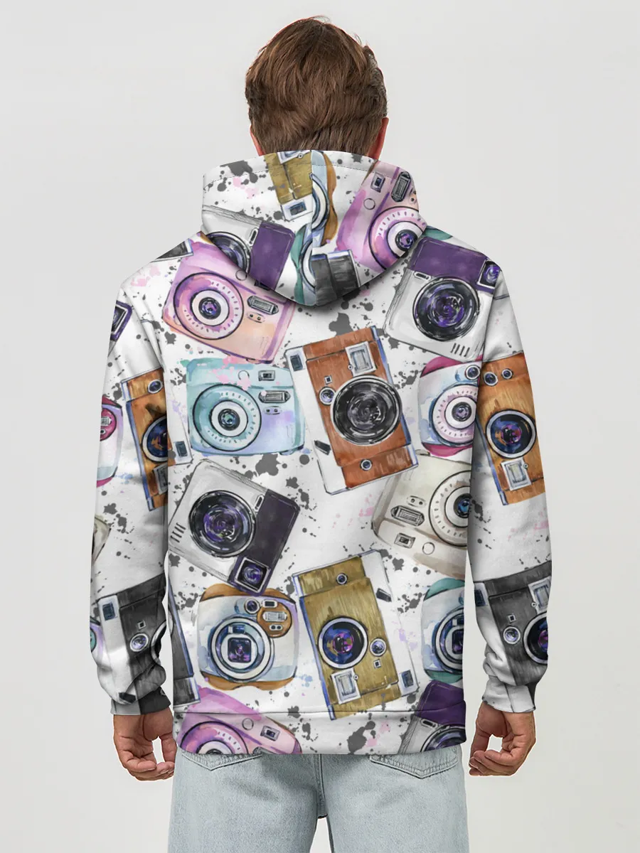 Худи мужской база хлопок / Старинные фотоаппараты