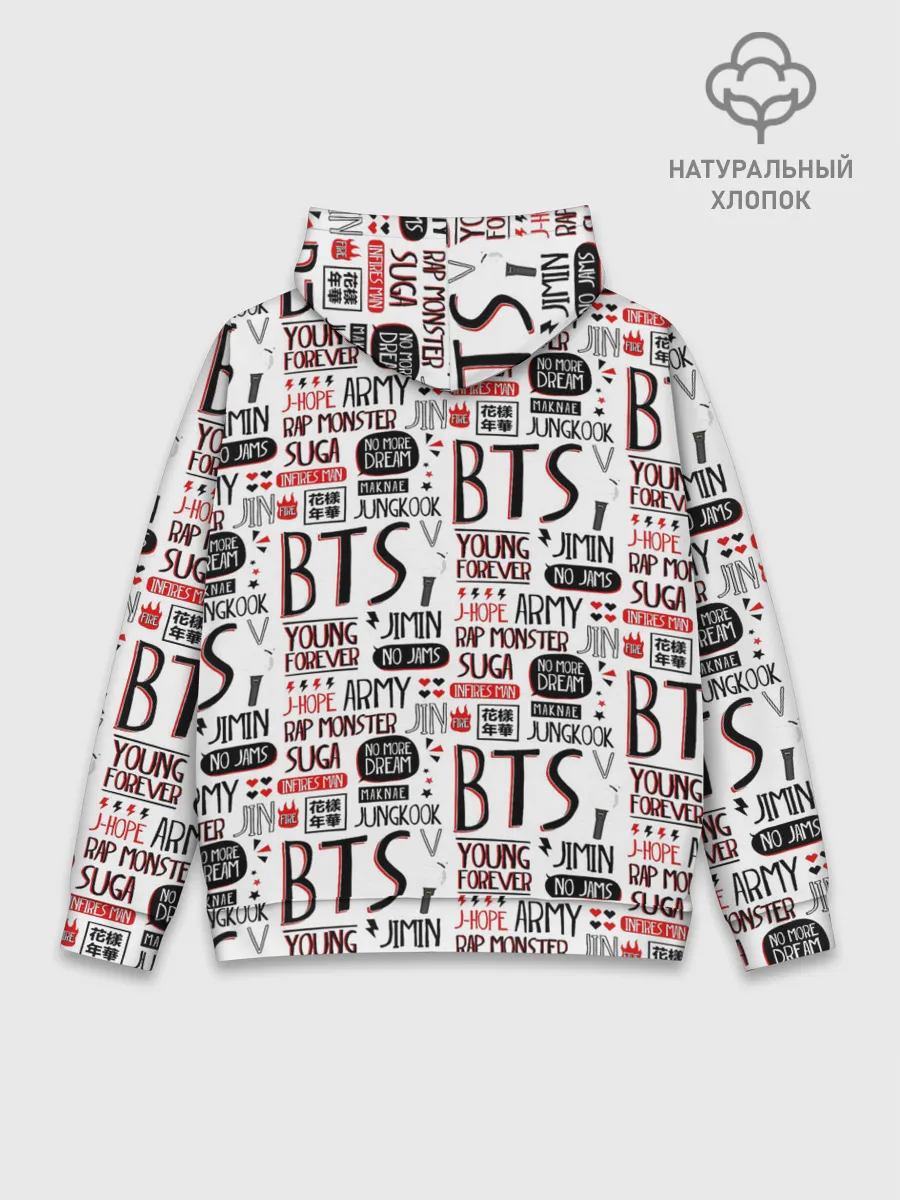 Худи мужской база хлопок / BTS Collage