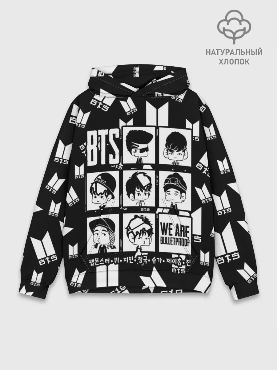 Худи мужской база хлопок / BTS WE ARE BULLETPROOF