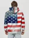 Худи мужской база хлопок / Америка Флаг