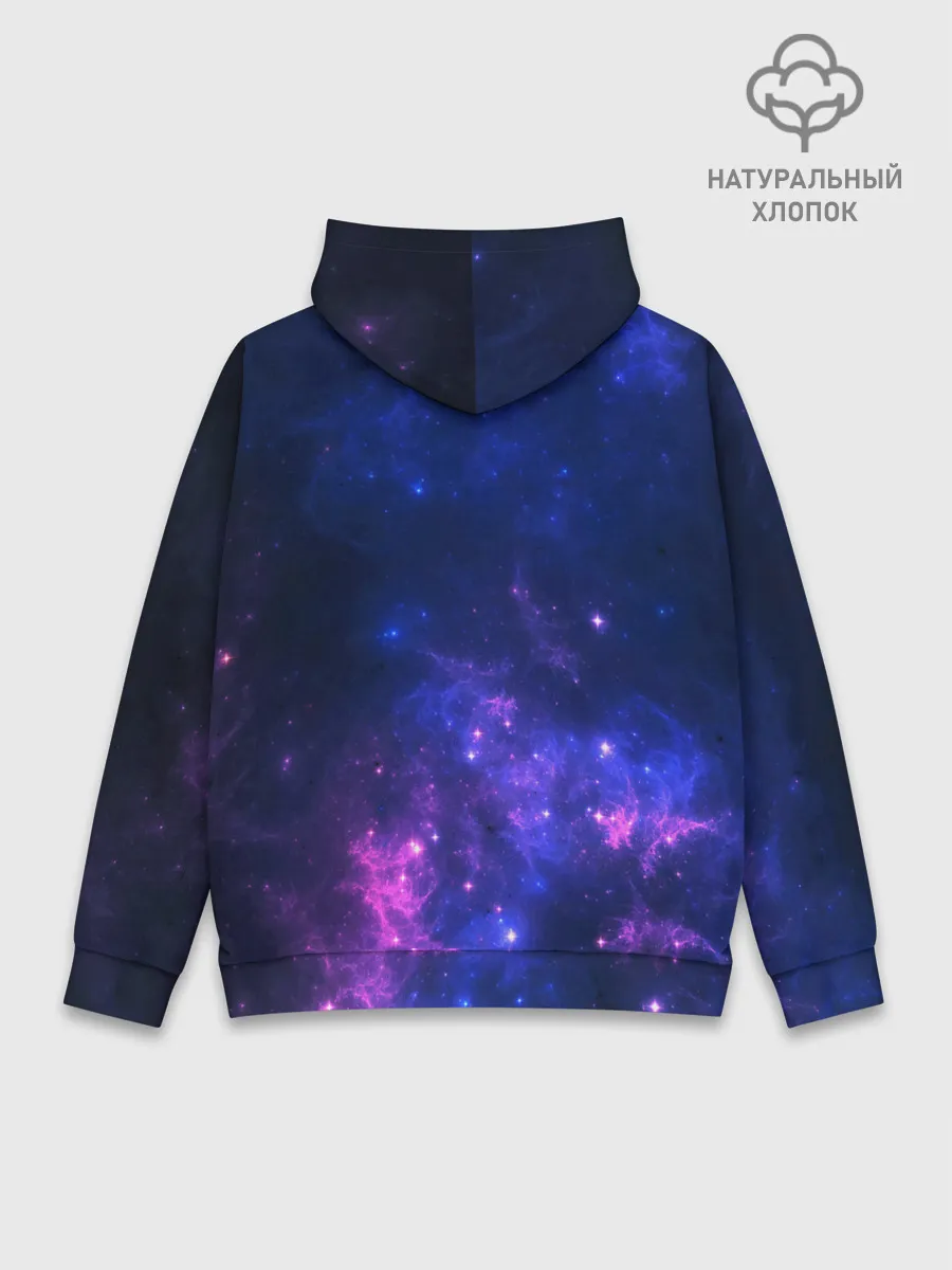Худи мужской база хлопок / Неоновый космос