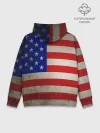 Худи мужской база хлопок / Американский флаг