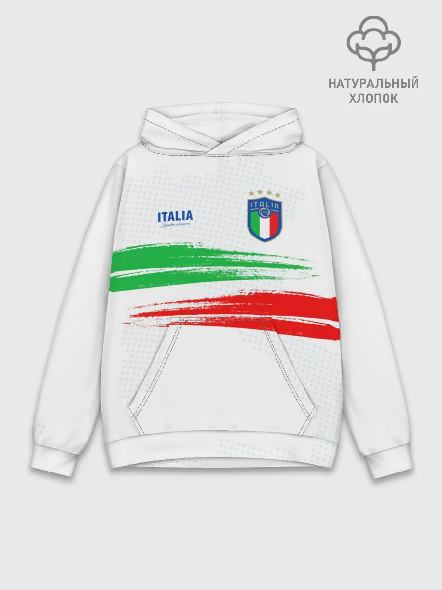 Худи мужской база хлопок / Сборная Италии
