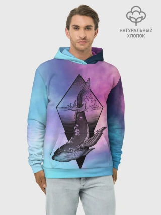 Худи мужской база хлопок / космос