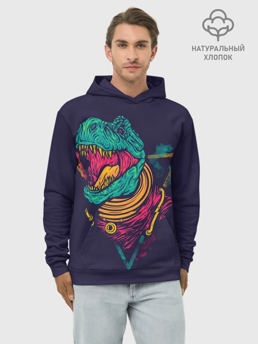 Худи мужской база хлопок / Ти-Рекс