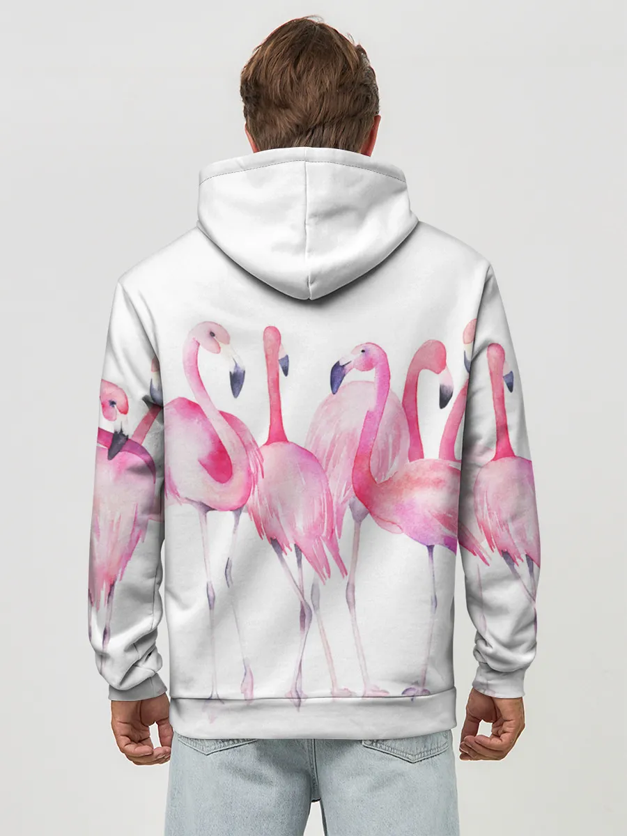 Худи мужской база хлопок / Фламинго