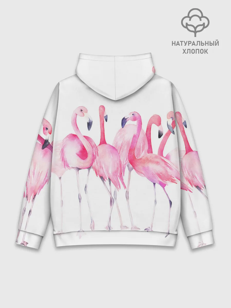 Худи мужской база хлопок / Фламинго