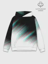 Худи мужской база хлопок / GLITCH STRIPES