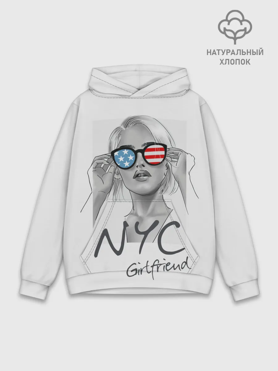 Худи мужской база хлопок / NYC girlfriend