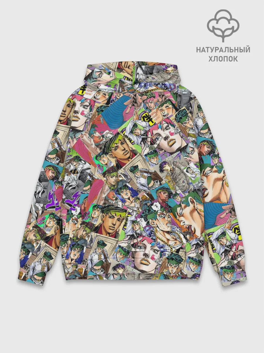 Худи мужской база хлопок / JoJo Bizarre Adventure