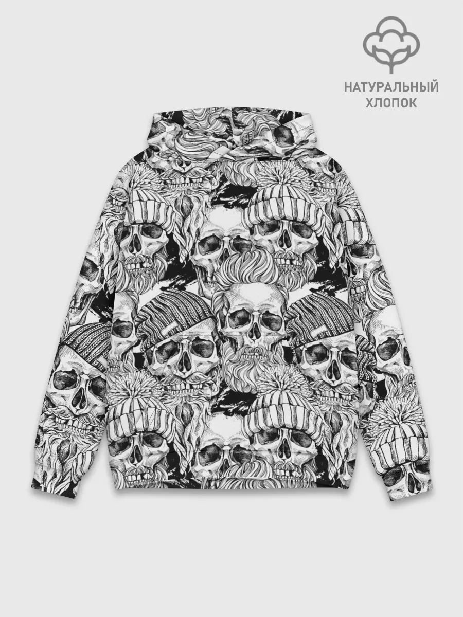 Худи мужской база хлопок / Human skulls