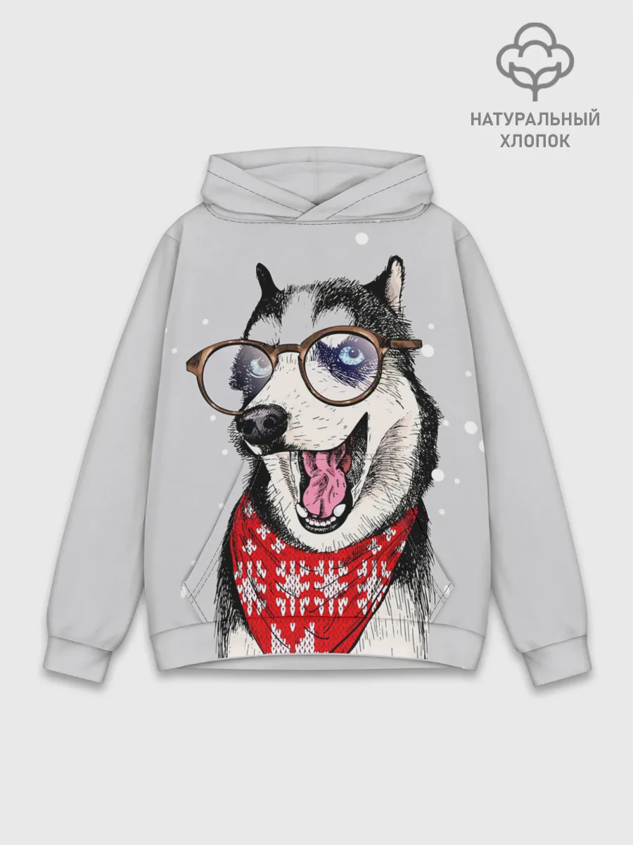 Худи мужской база хлопок / Хаски