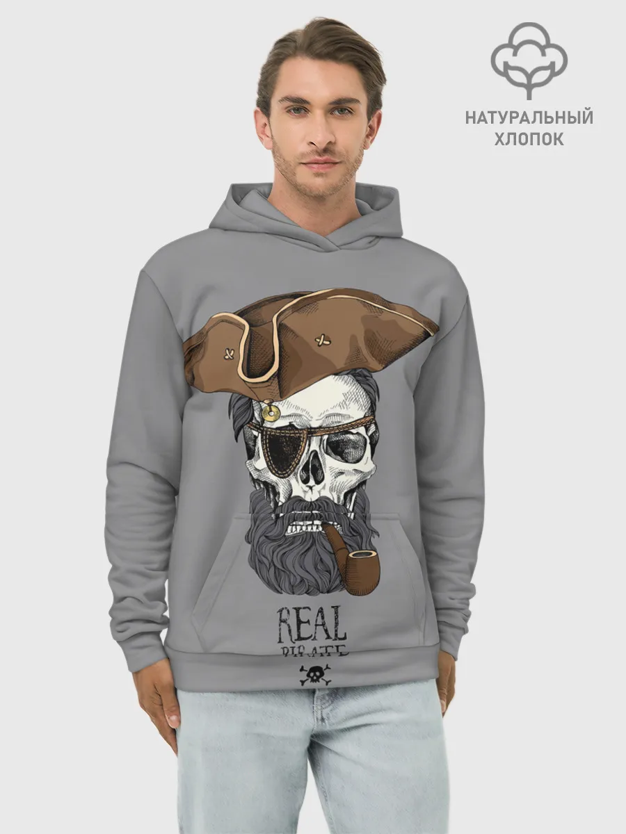 Худи мужской база хлопок / Real pirate