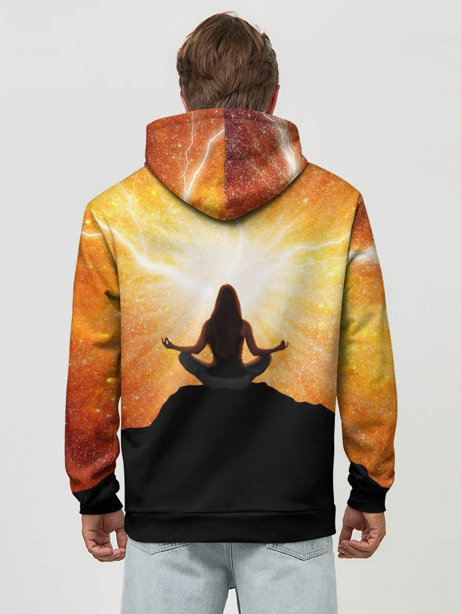 Худи мужской база хлопок / International Yoga Day