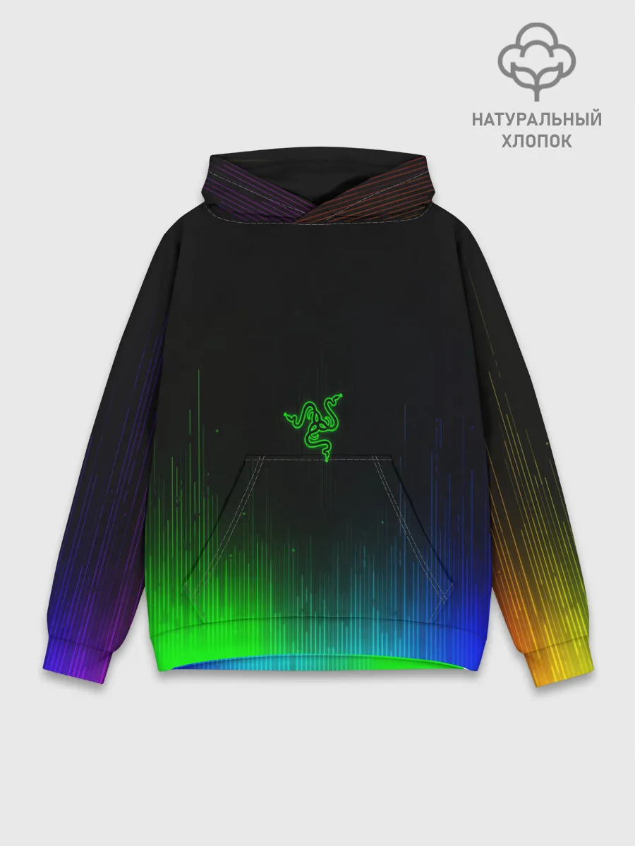 Худи мужской база хлопок / RAZER NEON