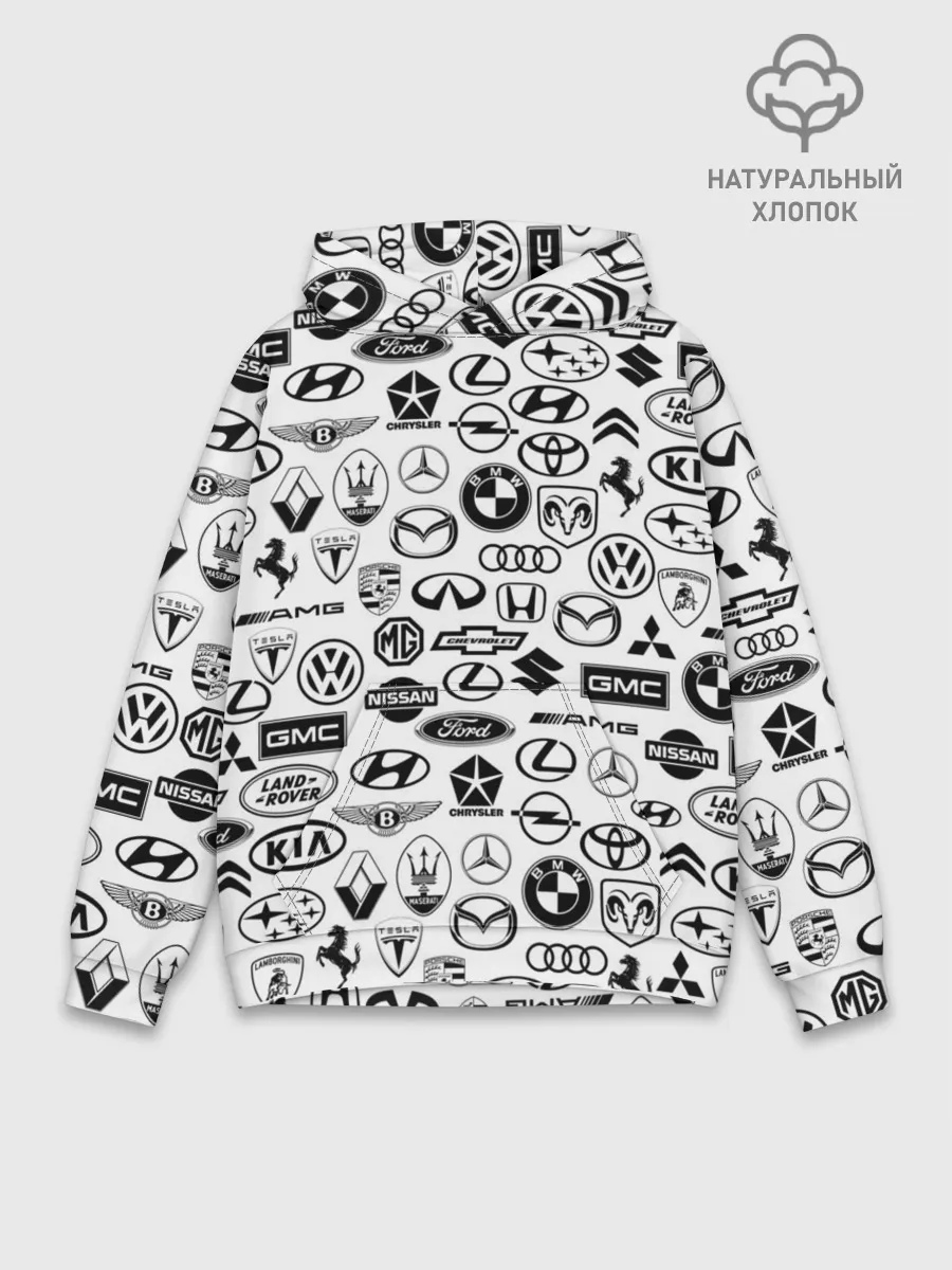 Худи мужской база хлопок / ЛОГОТИПЫ АВТО