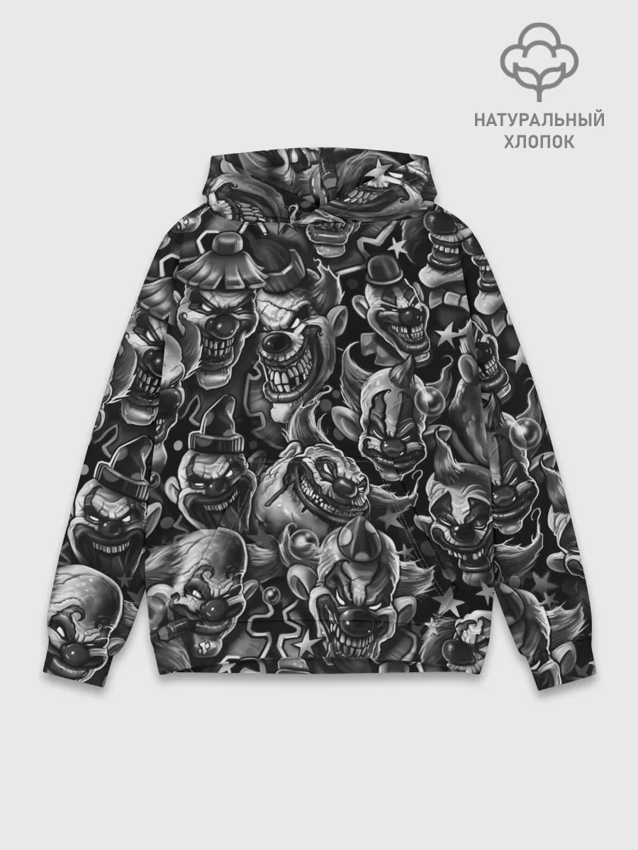 Худи мужской база хлопок / Злые Клоуны