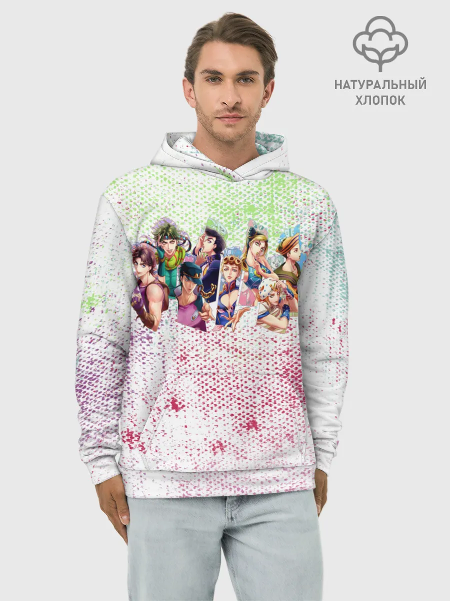 Худи мужской база хлопок / JoJo Bizarre Adventure