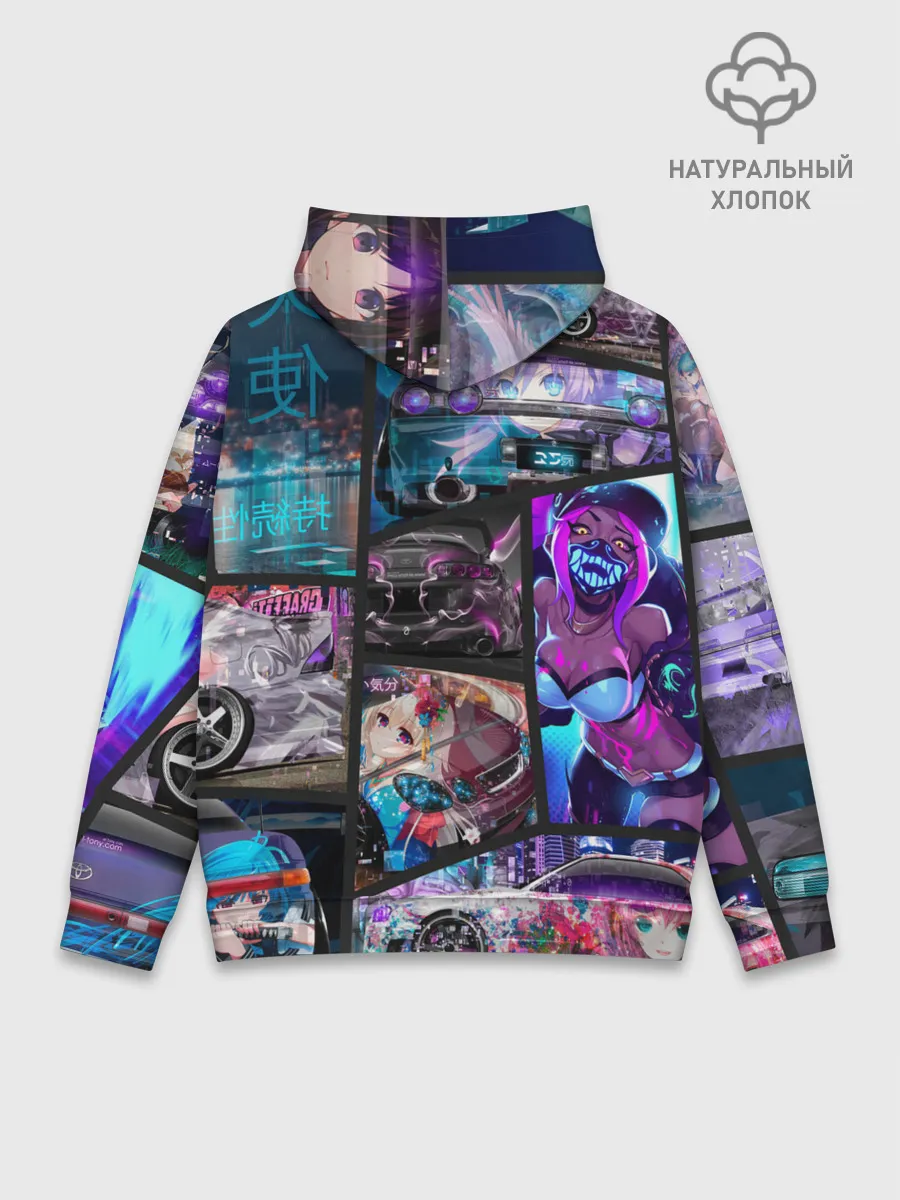 Худи мужской база хлопок / JDM Anime