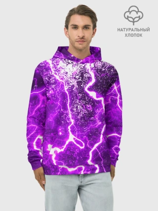 Худи мужской база хлопок / НЕОНОВЫЙ STORM