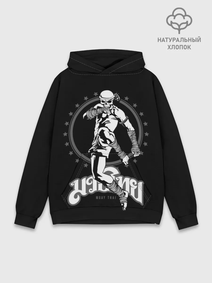 Худи мужской база хлопок / Муай тай