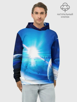 Худи мужской база хлопок / Космос