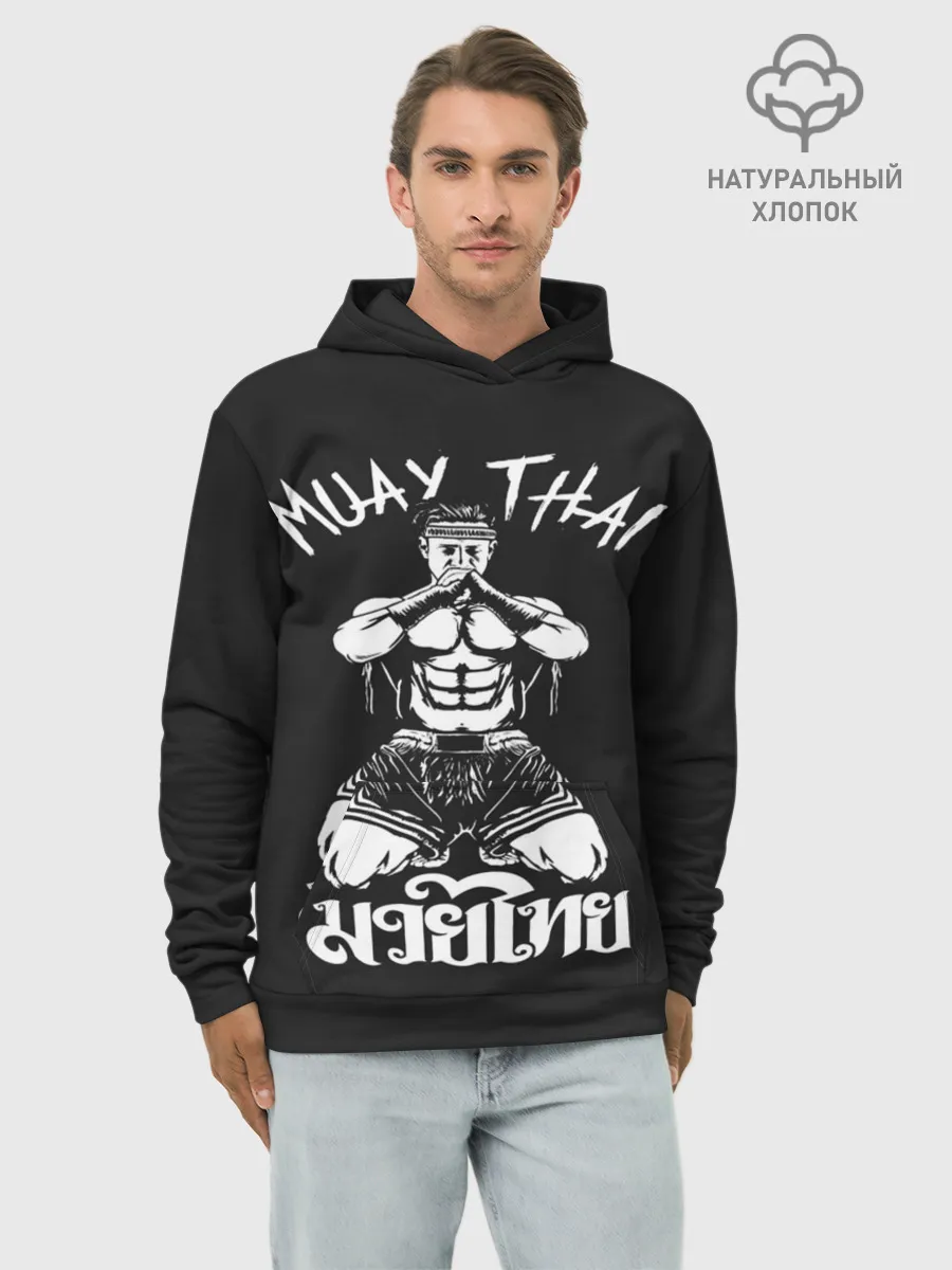 Худи мужской база хлопок / Muay Thai