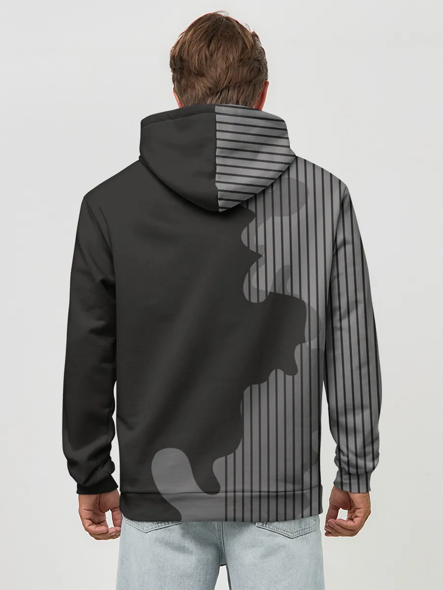 Худи мужской база хлопок / Мопс в кармане