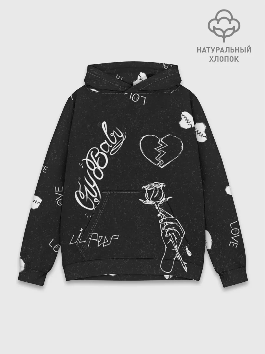 Худи мужской база хлопок / LIl Peep