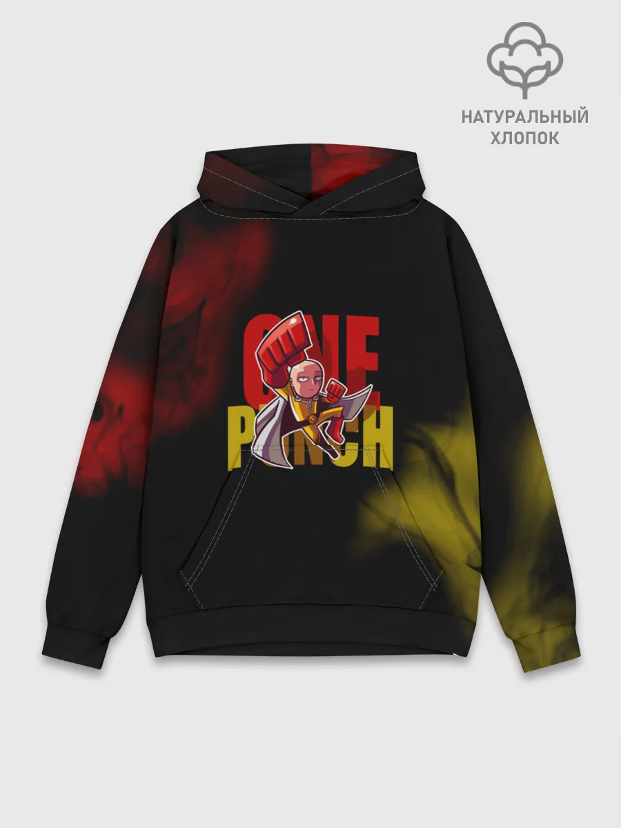 Худи мужской база хлопок / Один удар Сайтамы