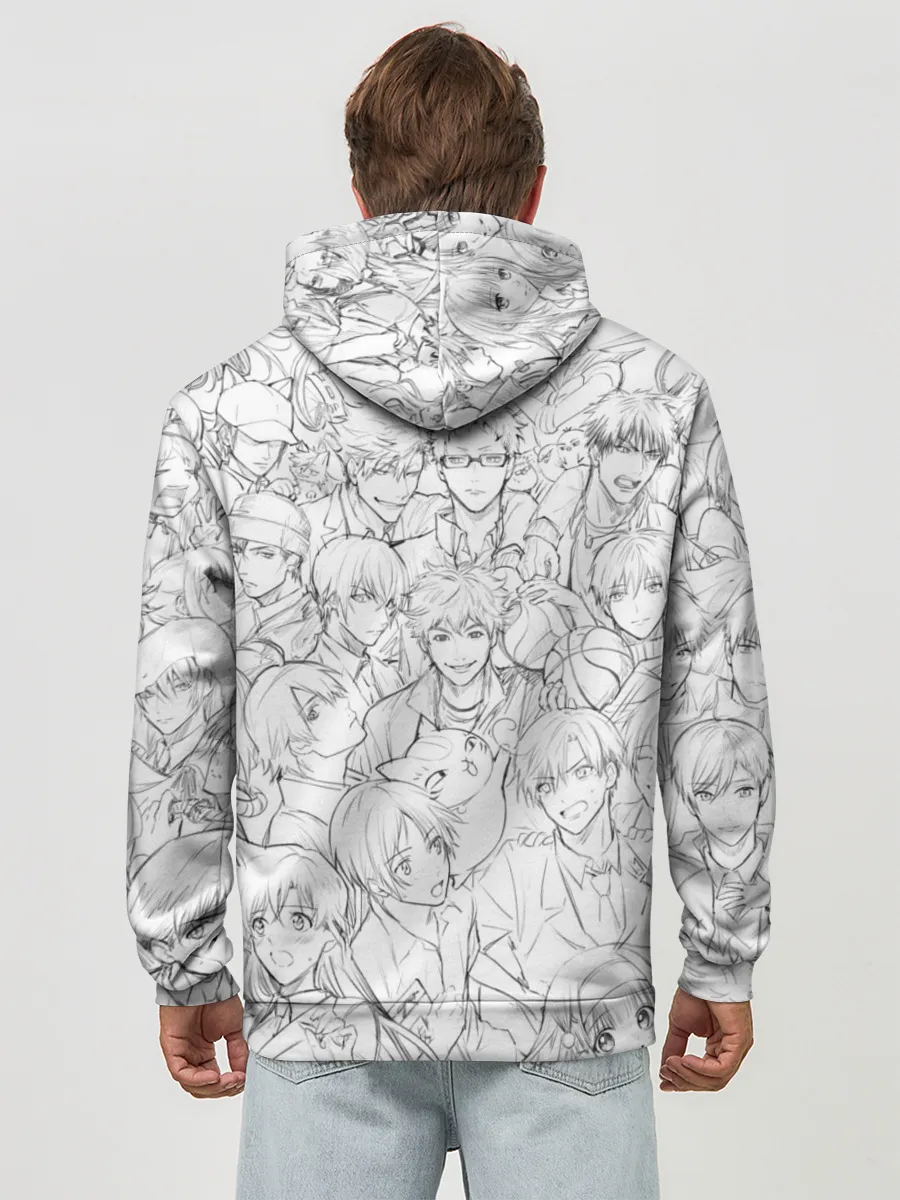 Худи мужской база хлопок / MANGA DRAWINGS